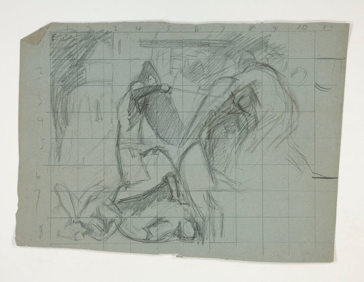 Figurální studie k Sedmi smrtelných hříchů z The Quest of the Holy Grail (série patnácti obrazů pro Boston Public Library, dokončena v roce 1901) od Edwin Austin Abbey