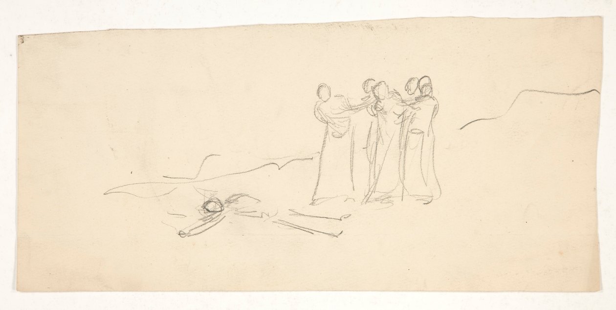 Figurky, skica k neidentifikované Shakespearově hře od Edwin Austin Abbey