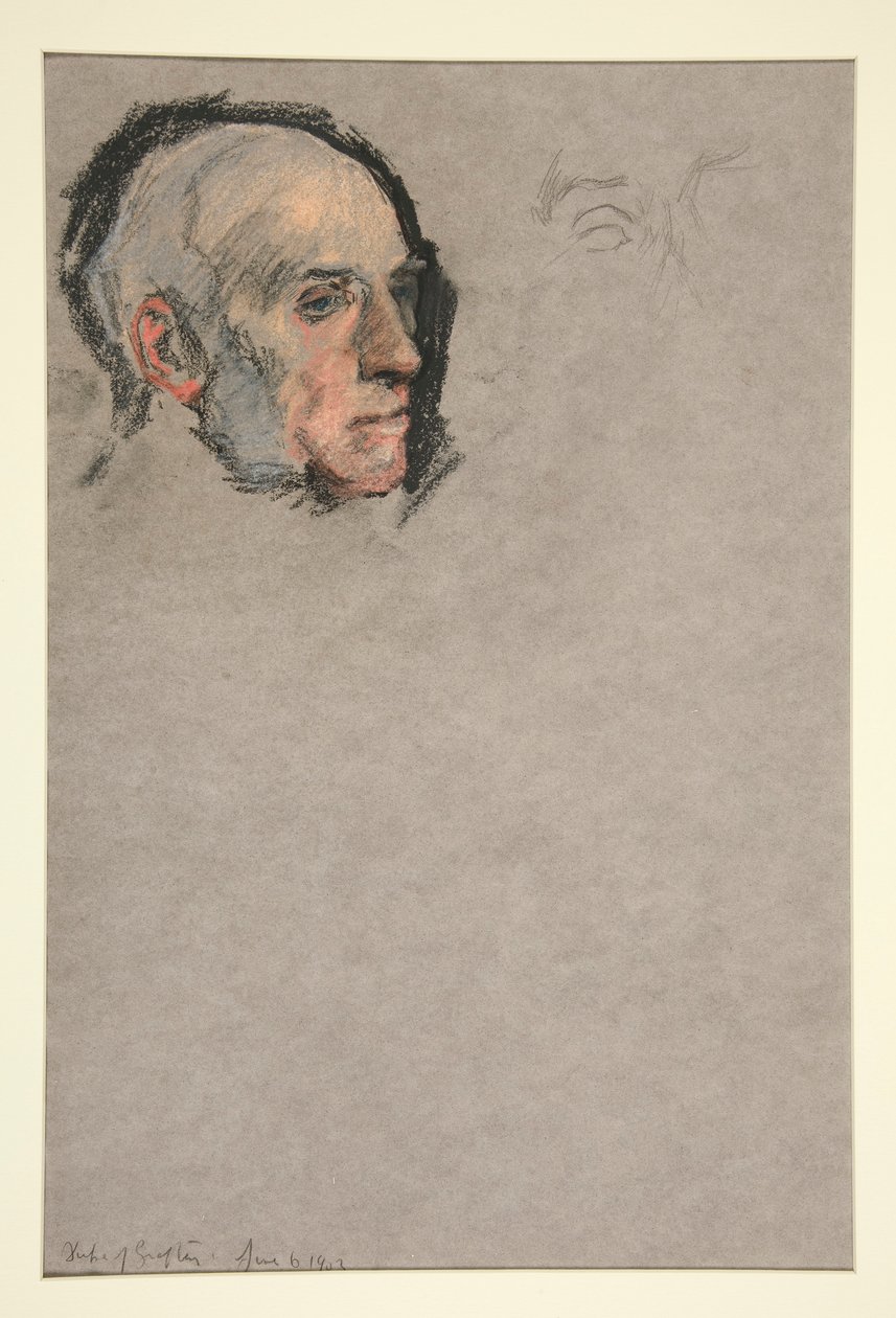 Hlava muže, portrét Korunovace Edwarda VII od Edwin Austin Abbey