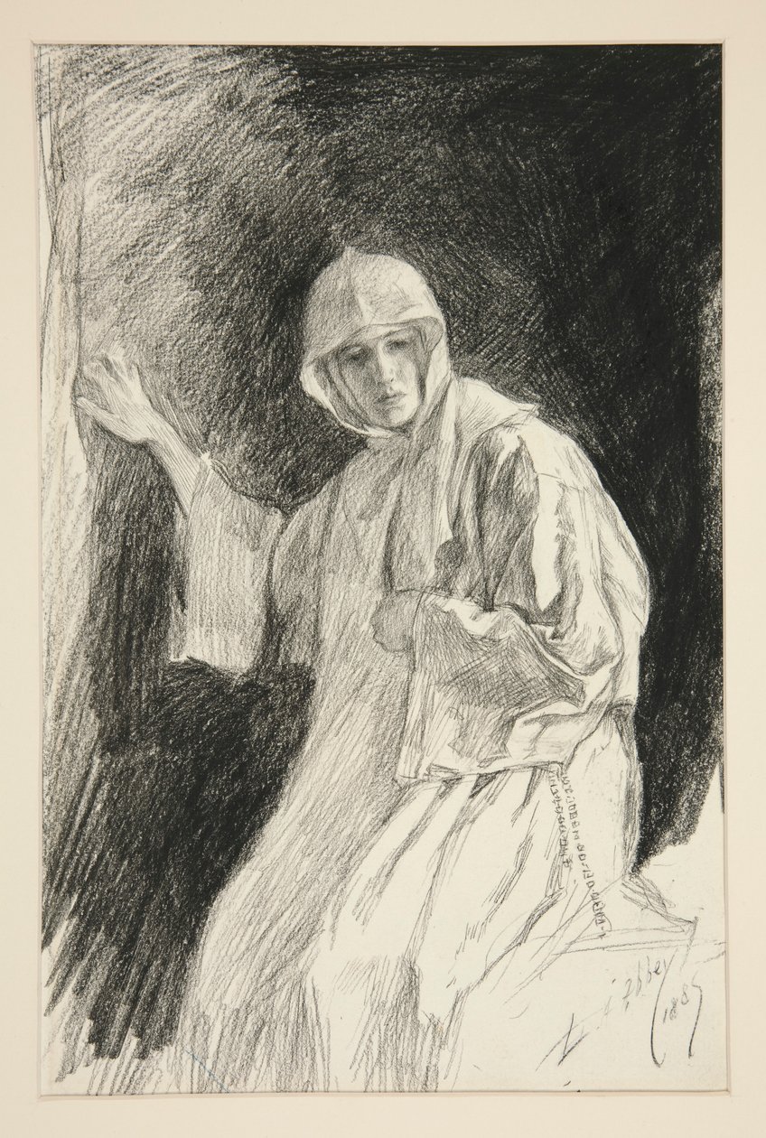 Isabella at the Nunnery - Act I, Scéna V, Measure for Measure od Edwin Austin Abbey