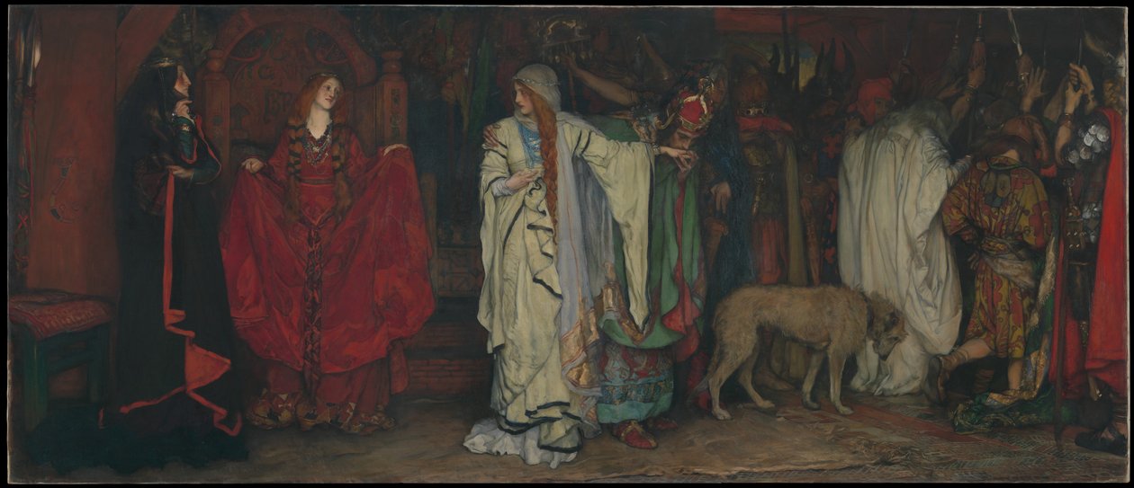 „Král Lear“, dějství I, scéna I od Edwin Austin Abbey