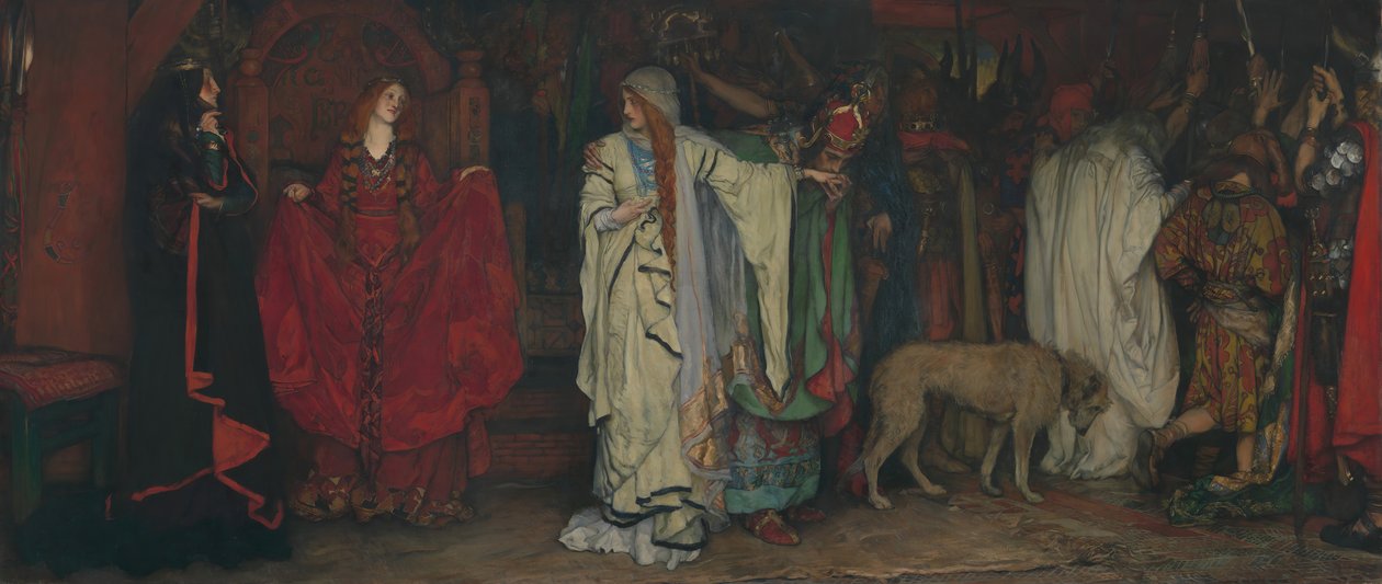 Král Lear, dějství I, scéna I, 1898. od Edwin Austin Abbey