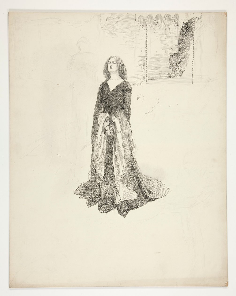 Dáma se sepjatýma rukama, od krále Richarda II od Edwin Austin Abbey