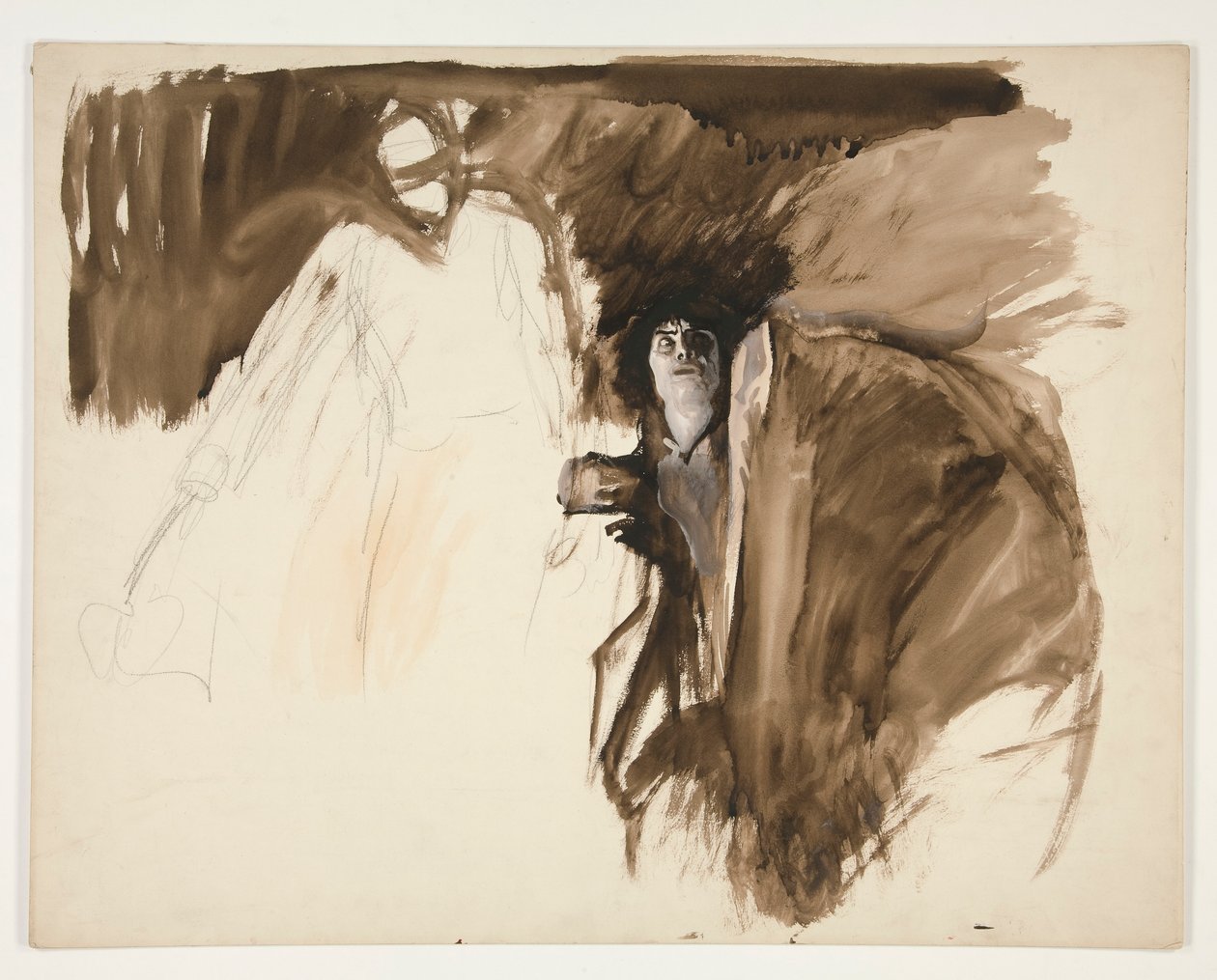Mužská postava, skica k neidentifikované Shakespearově hře od Edwin Austin Abbey