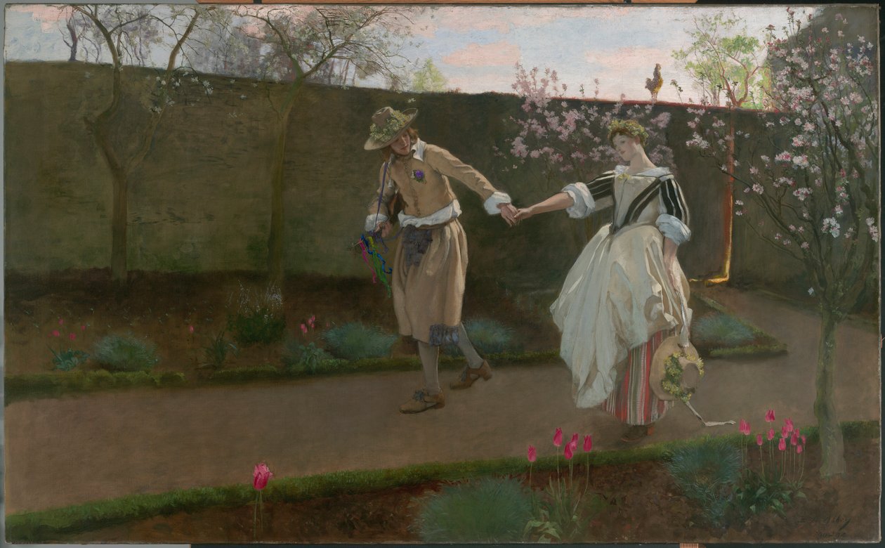 První májové ráno od Edwin Austin Abbey