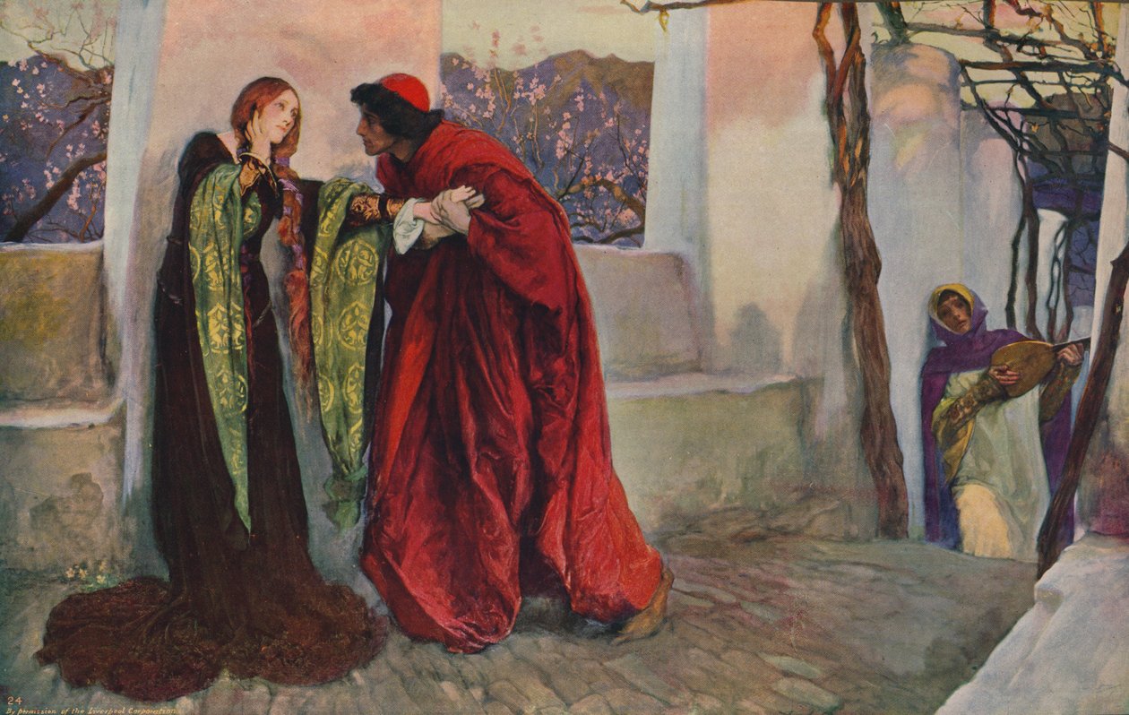 O, paní dolu, kde se touláš, 1899, c1915 od Edwin Austin Abbey