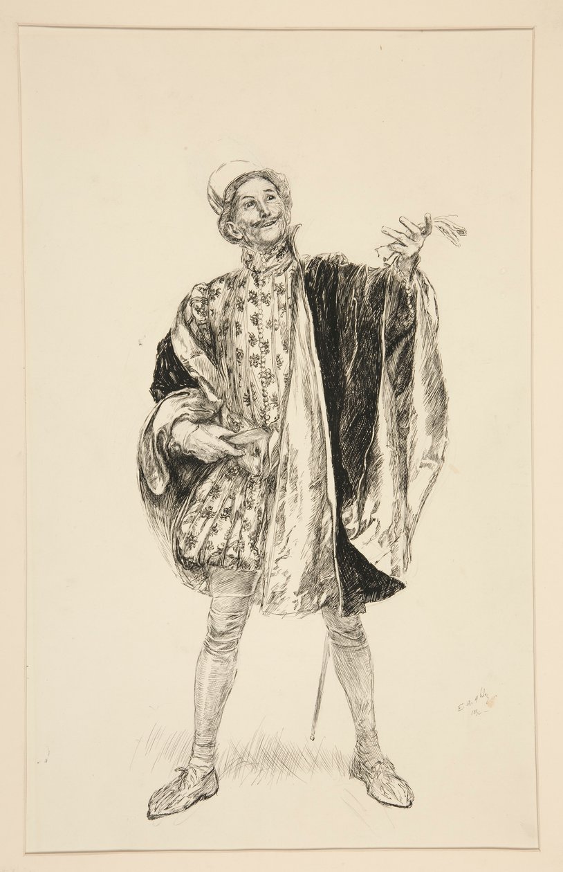 Petruchio, z dějství I, scéna ii, Zkrocení zlé ženy od Edwin Austin Abbey