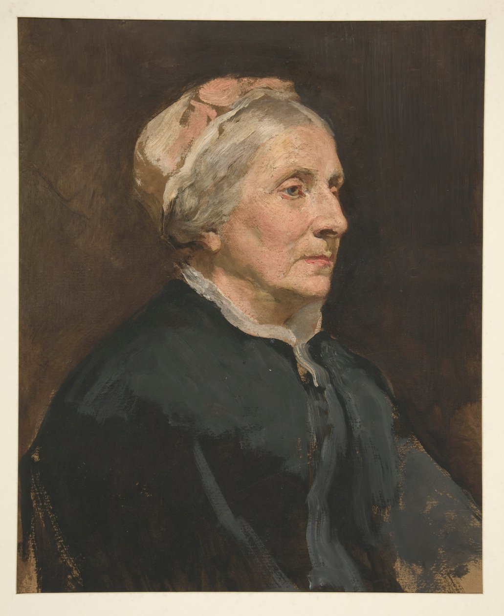 Portrét starší ženy (neznámý hlídač) od Edwin Austin Abbey