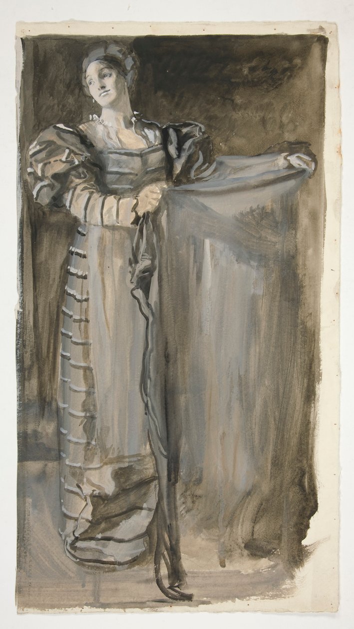 Předběžná studie pro Othella (?) od Edwin Austin Abbey