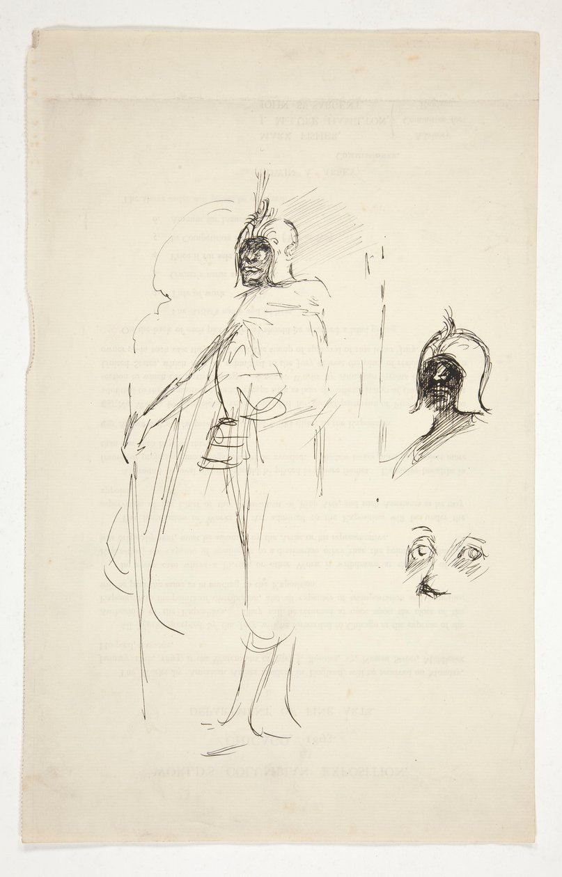 Předběžná studie pro Othella (?) od Edwin Austin Abbey