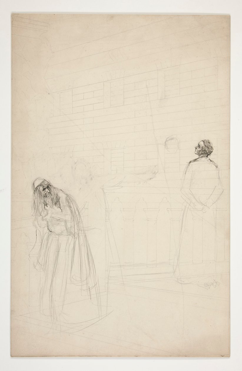 Shylock na mostě - dějství I, kupec benátský od Edwin Austin Abbey