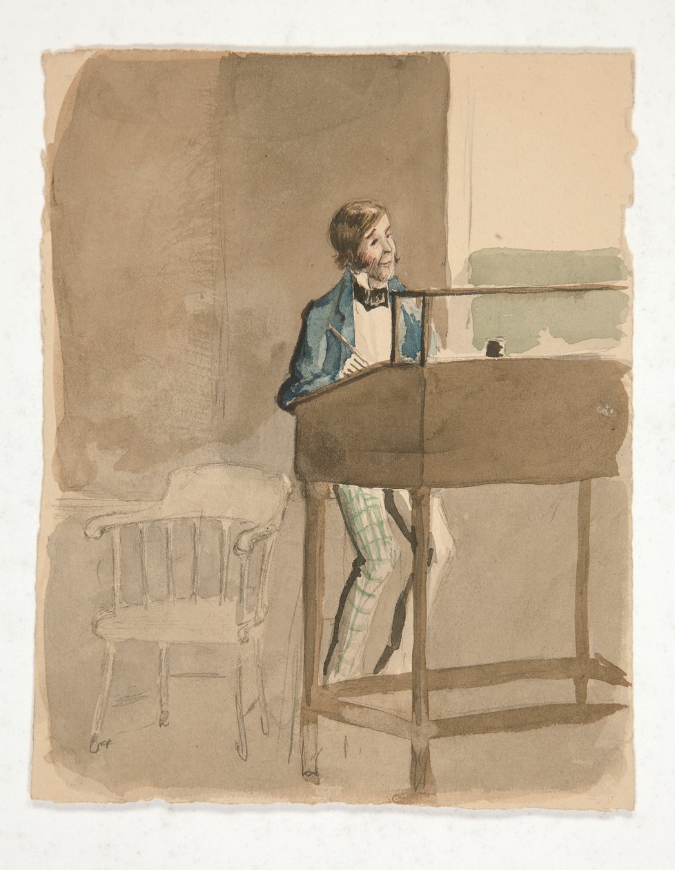 Skica pro Charlese Dickense od Edwin Austin Abbey