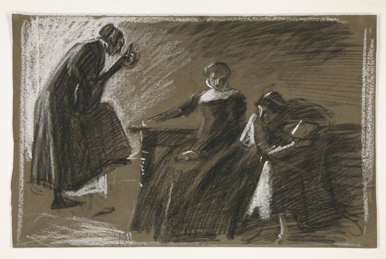 Náčrt pro neidentifikovanou Shakespearovu hru od Edwin Austin Abbey