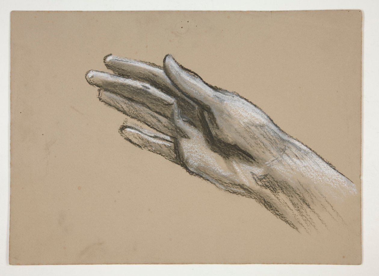 Náčrt ruky (recto); Studie kompozice pro hru (?) (verso) od Edwin Austin Abbey