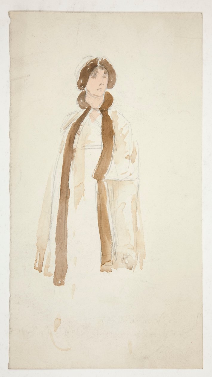 Skica ženy - kostýmní studie pro divadelní hru? od Edwin Austin Abbey