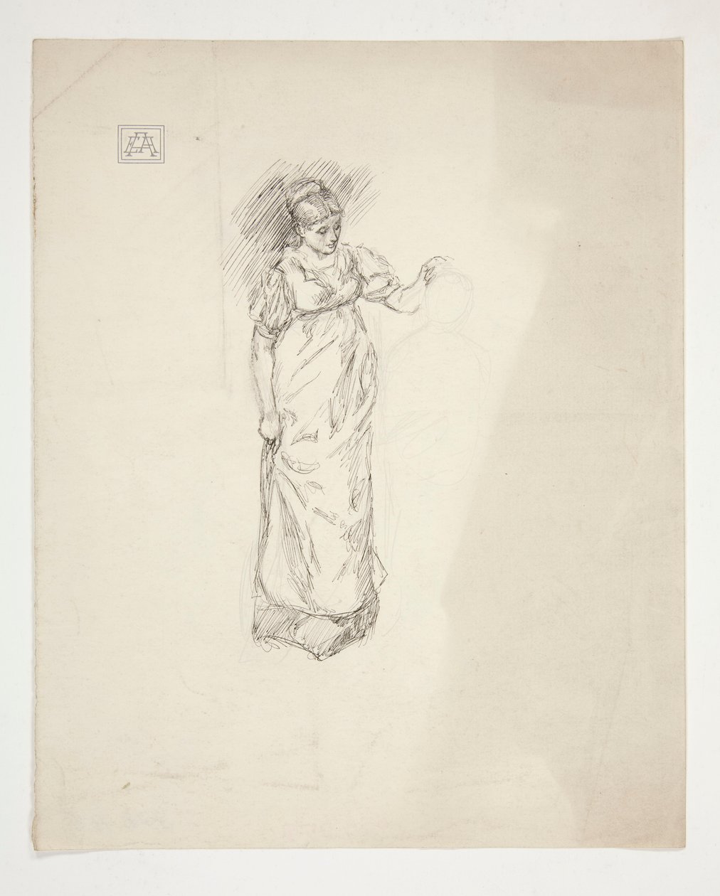 Náčrt ženy - neidentifikovaný obrázek od Edwin Austin Abbey