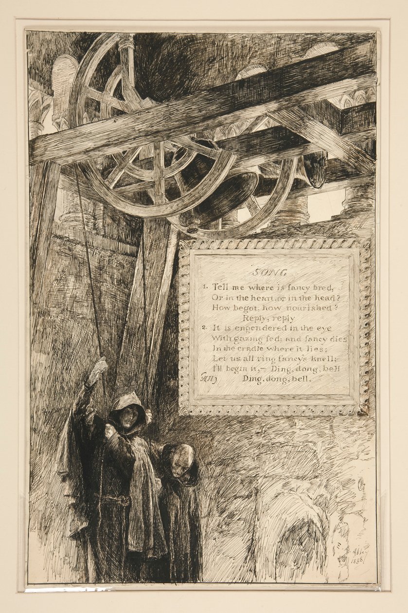 Píseň z dějství III, scéna ii, Kupec benátský od Edwin Austin Abbey