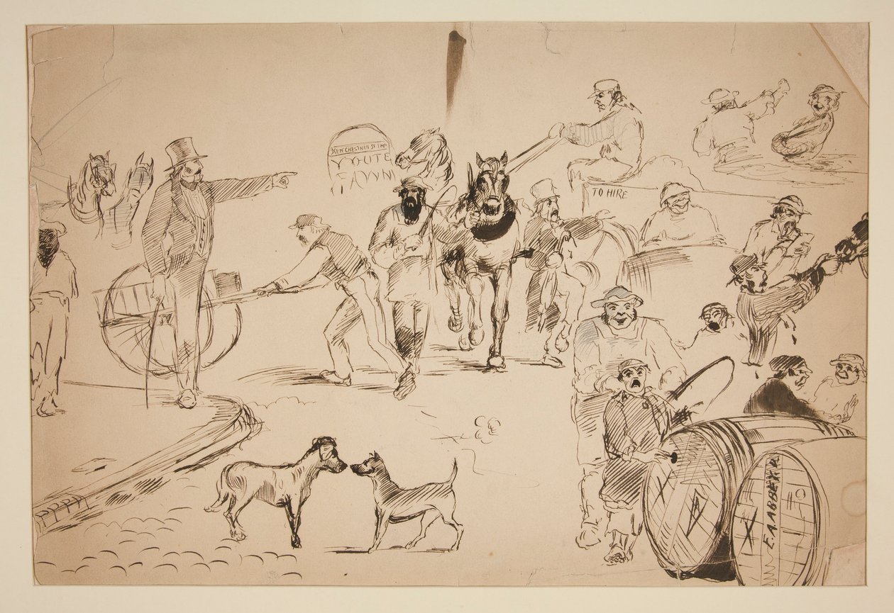 Pouliční scéna od Edwin Austin Abbey