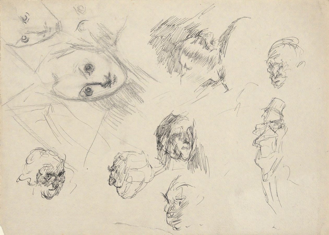 Studie hlav od Edwin Austin Abbey
