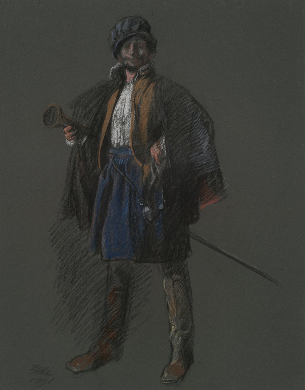 Studie pro apoteózu Pa.: Hudson (?) od Edwin Austin Abbey