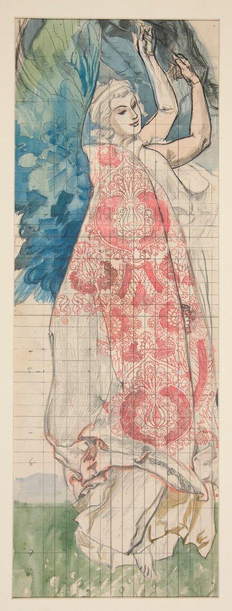 Studie pro Louise Comfort Tiffanyho od Edwin Austin Abbey
