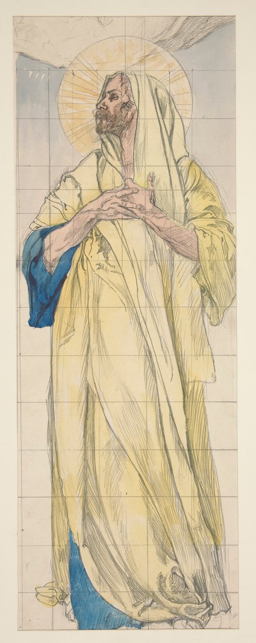 Studie pro Louise Comfort Tiffanyho od Edwin Austin Abbey