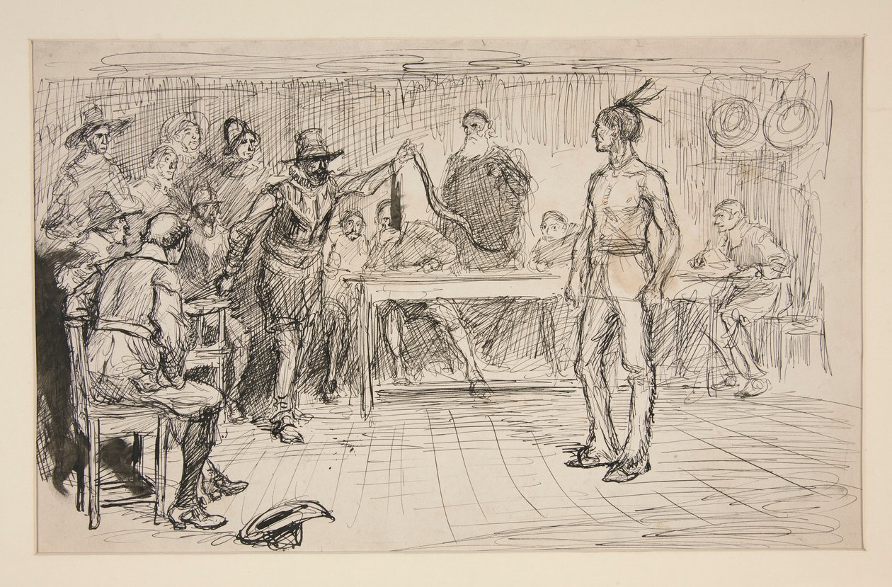 Studie pro Milese Standishe od Edwin Austin Abbey