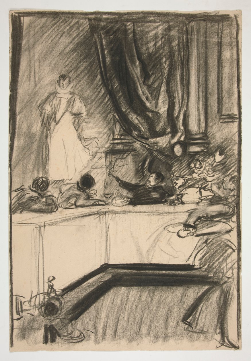 Studie pro Petruchio a Katharinu od Edwin Austin Abbey