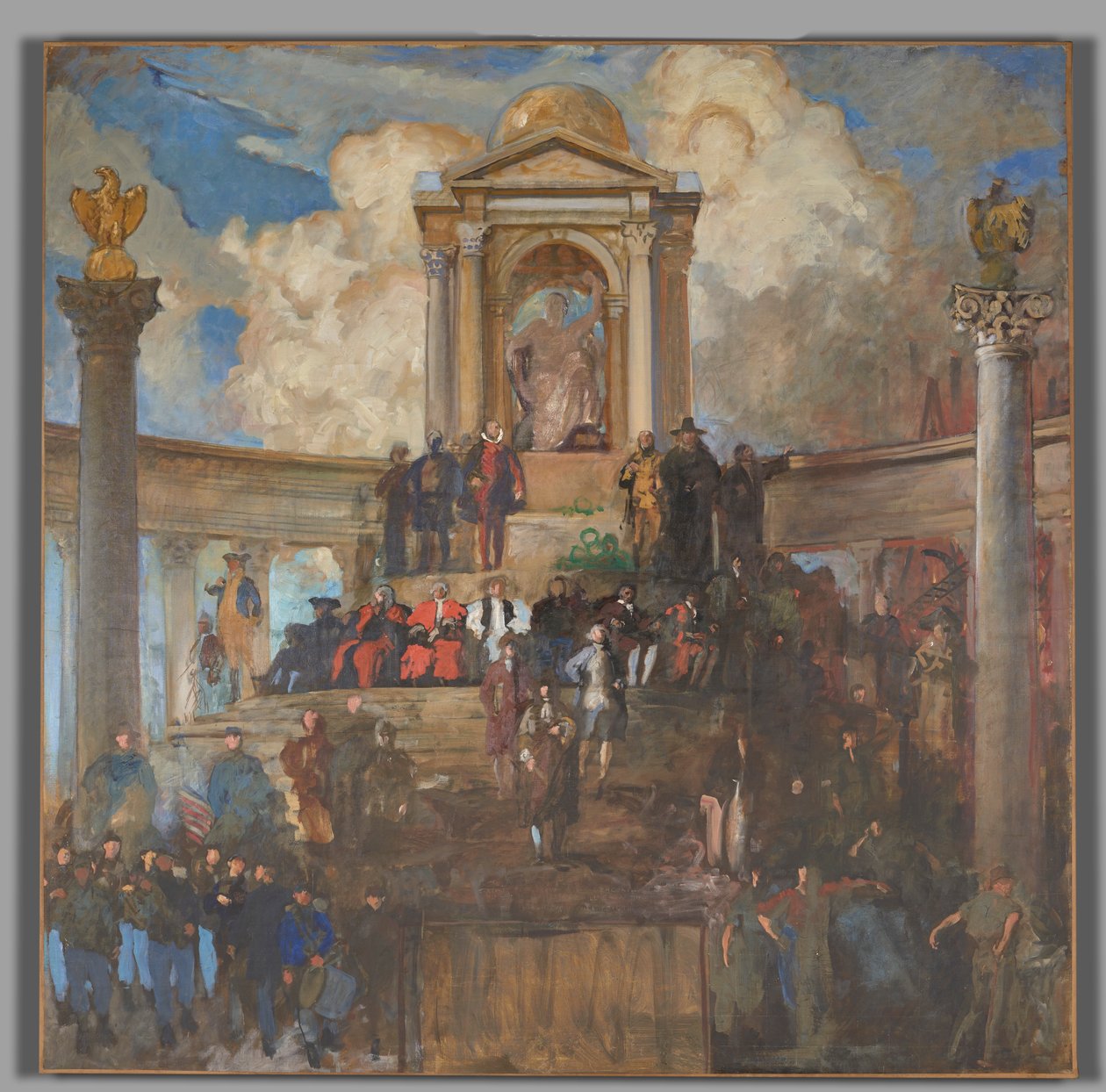 Studie pro The Apotheosis of Pennsylvania, komora Sněmovny reprezentantů, Pennsylvania State Capitol, Harrisburg od Edwin Austin Abbey