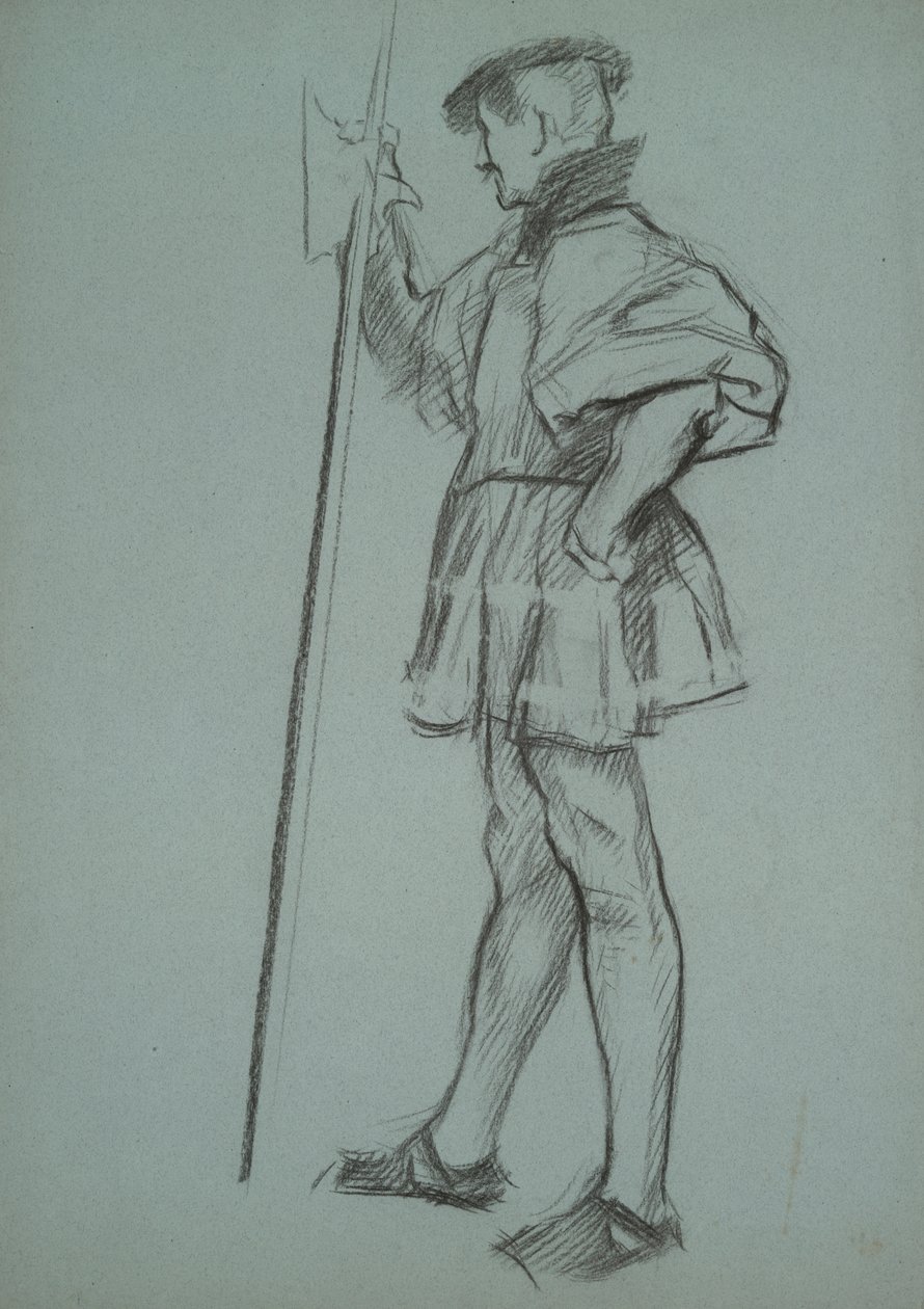 Studie pro proces s královnou Kateřinou od Edwin Austin Abbey