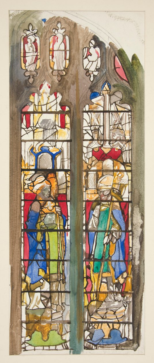 Studie pro neidentifikované vitráže se svatými od Edwin Austin Abbey