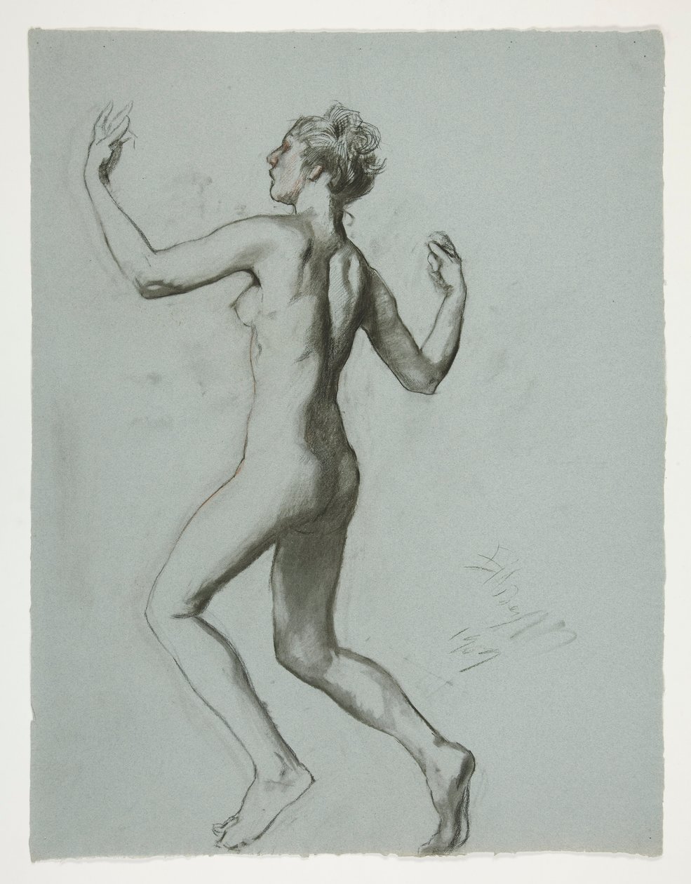 Studie pro postavu 10 hodin od Edwin Austin Abbey
