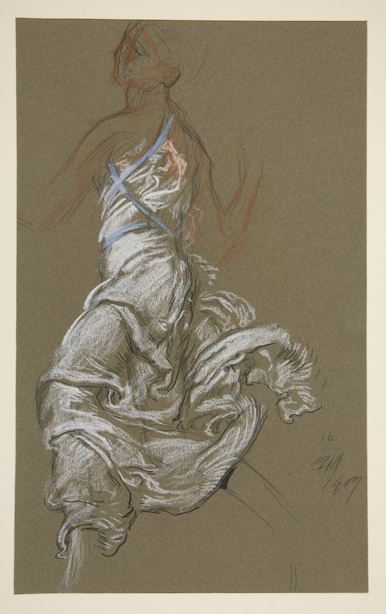 Studie pro postavu 10 hodin od Edwin Austin Abbey