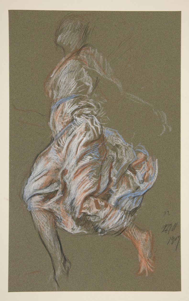 Studie pro postavu 11 hodin od Edwin Austin Abbey