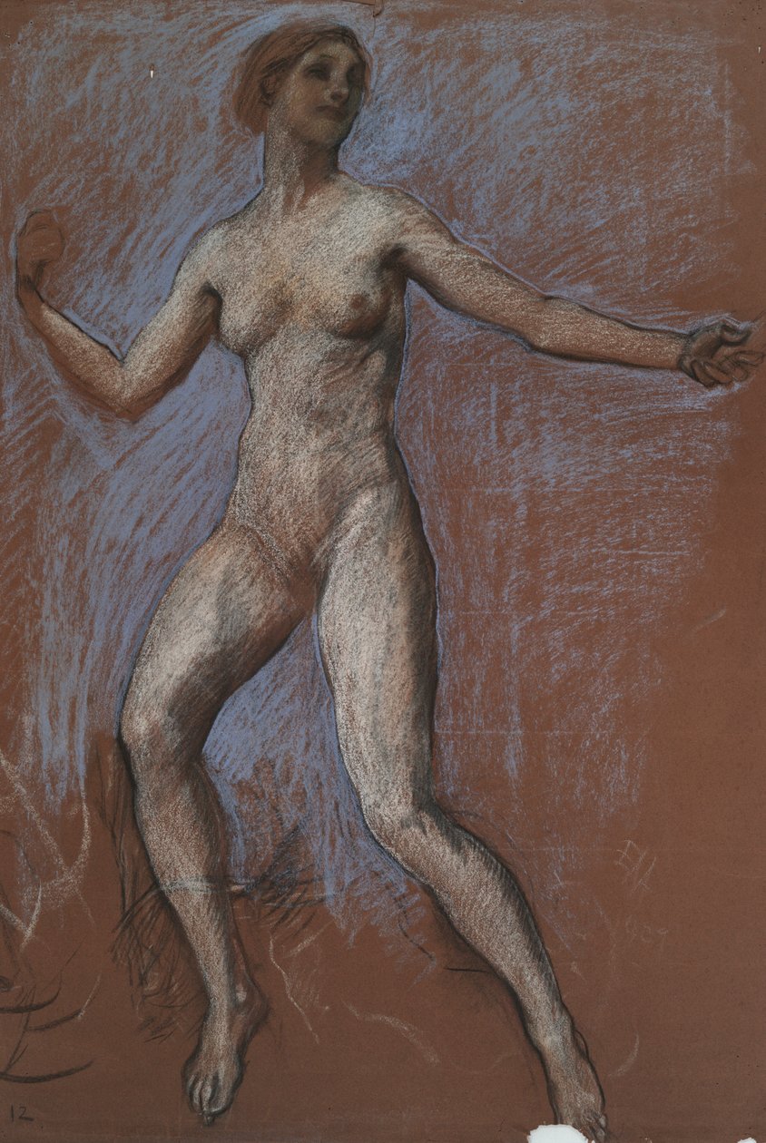Studie pro postavu 12 hodin pro od Edwin Austin Abbey