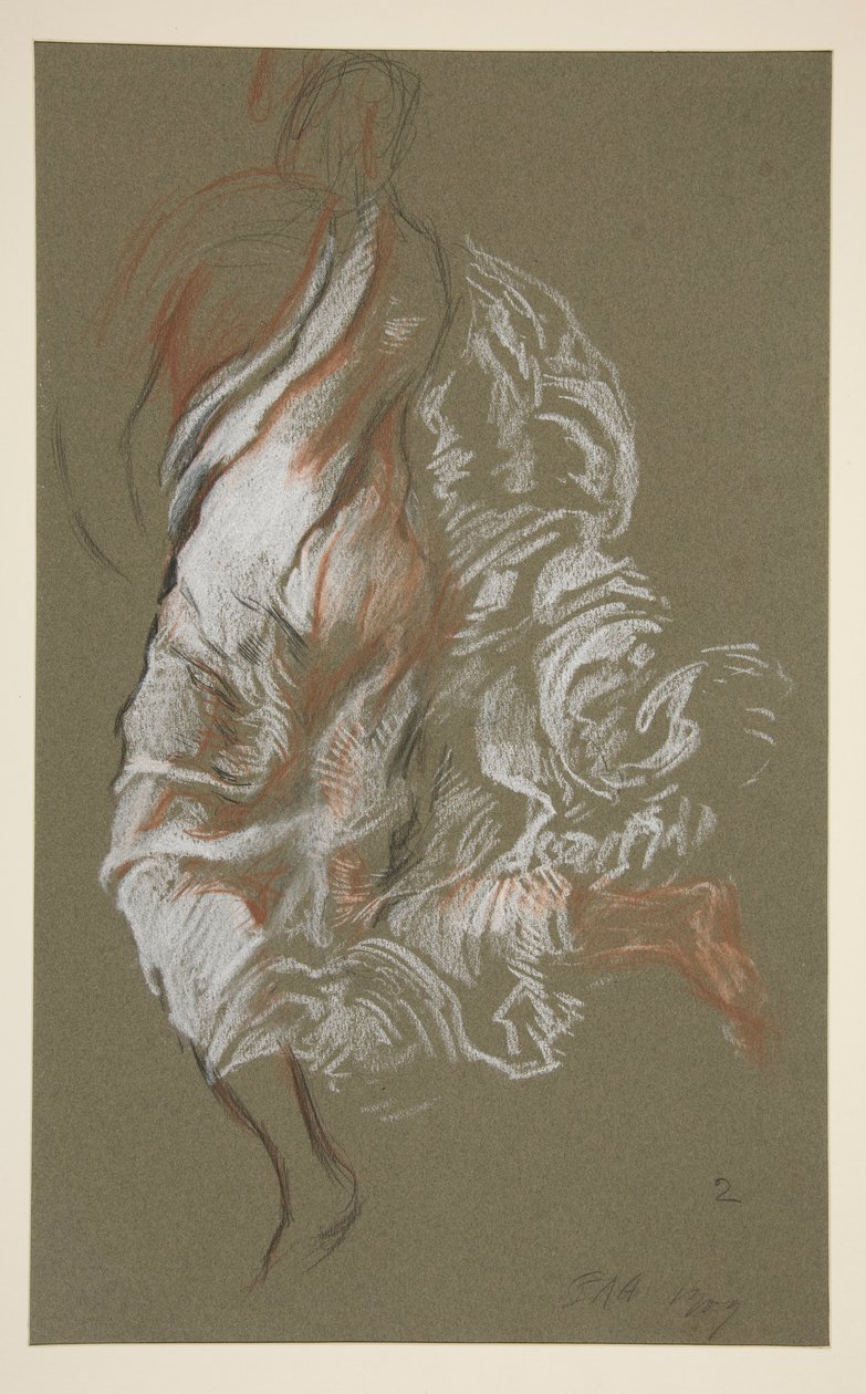 Studie pro postavu 14:00 in od Edwin Austin Abbey