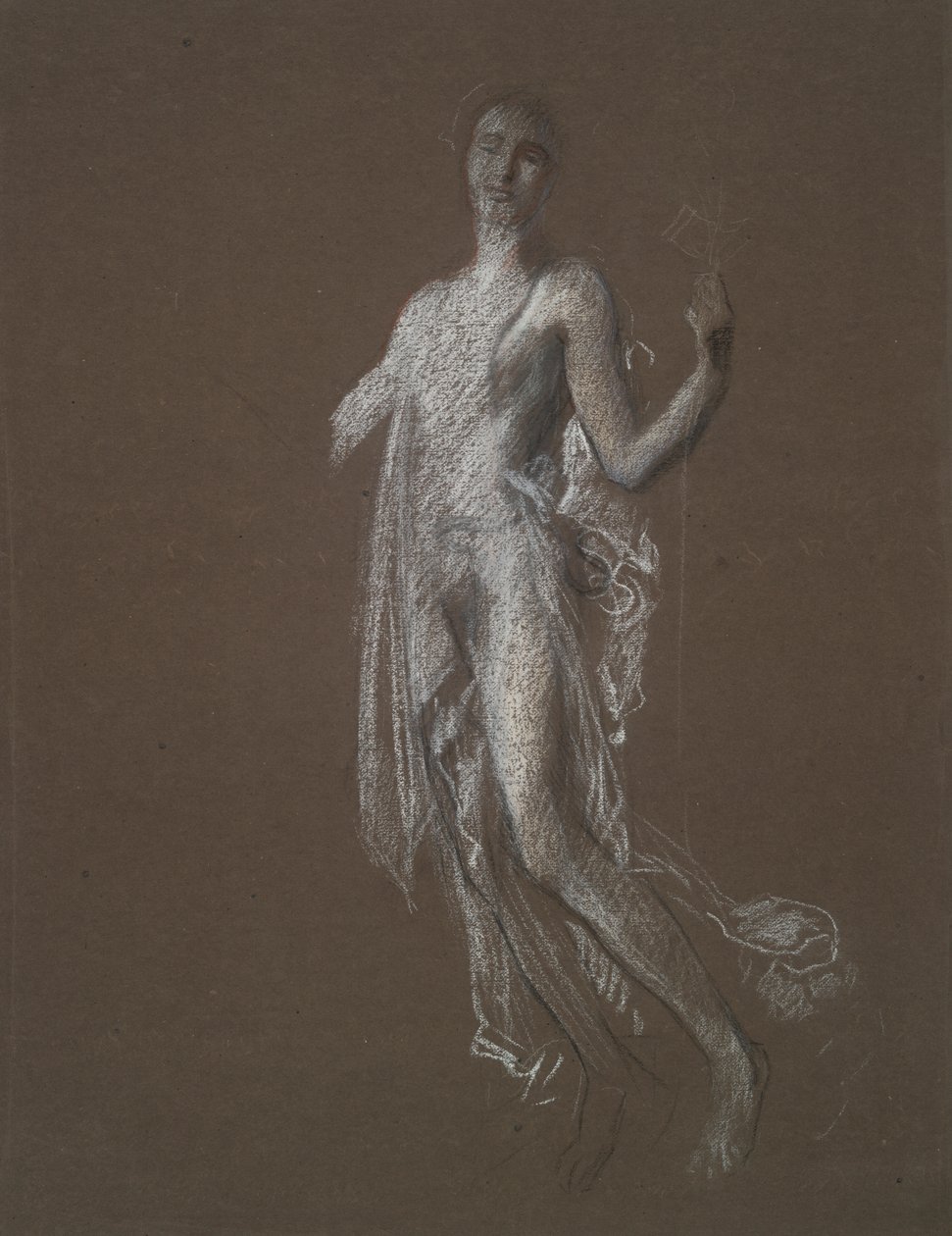 Studie pro postavu 5 hodin ráno (?) in od Edwin Austin Abbey