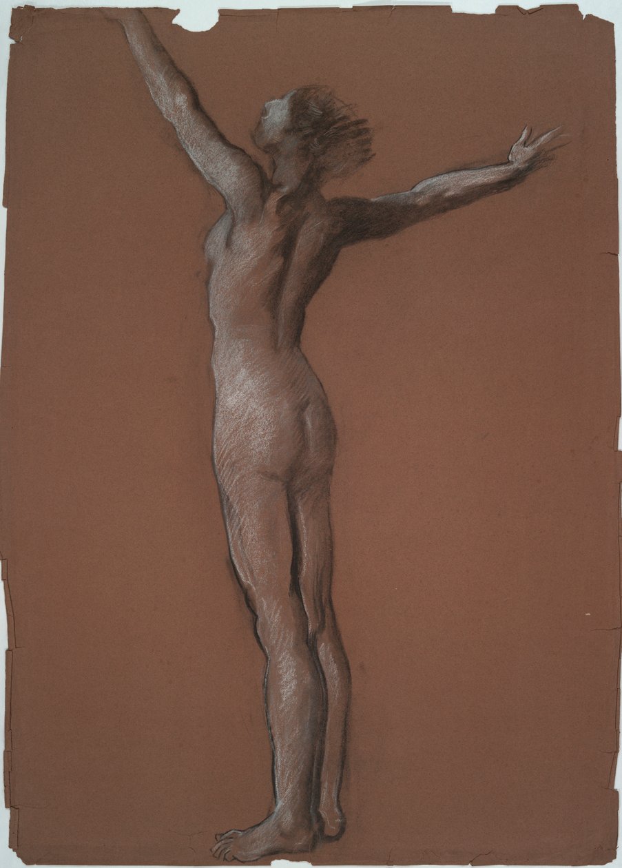 Studie pro postavu 6 hodin ráno od Edwin Austin Abbey