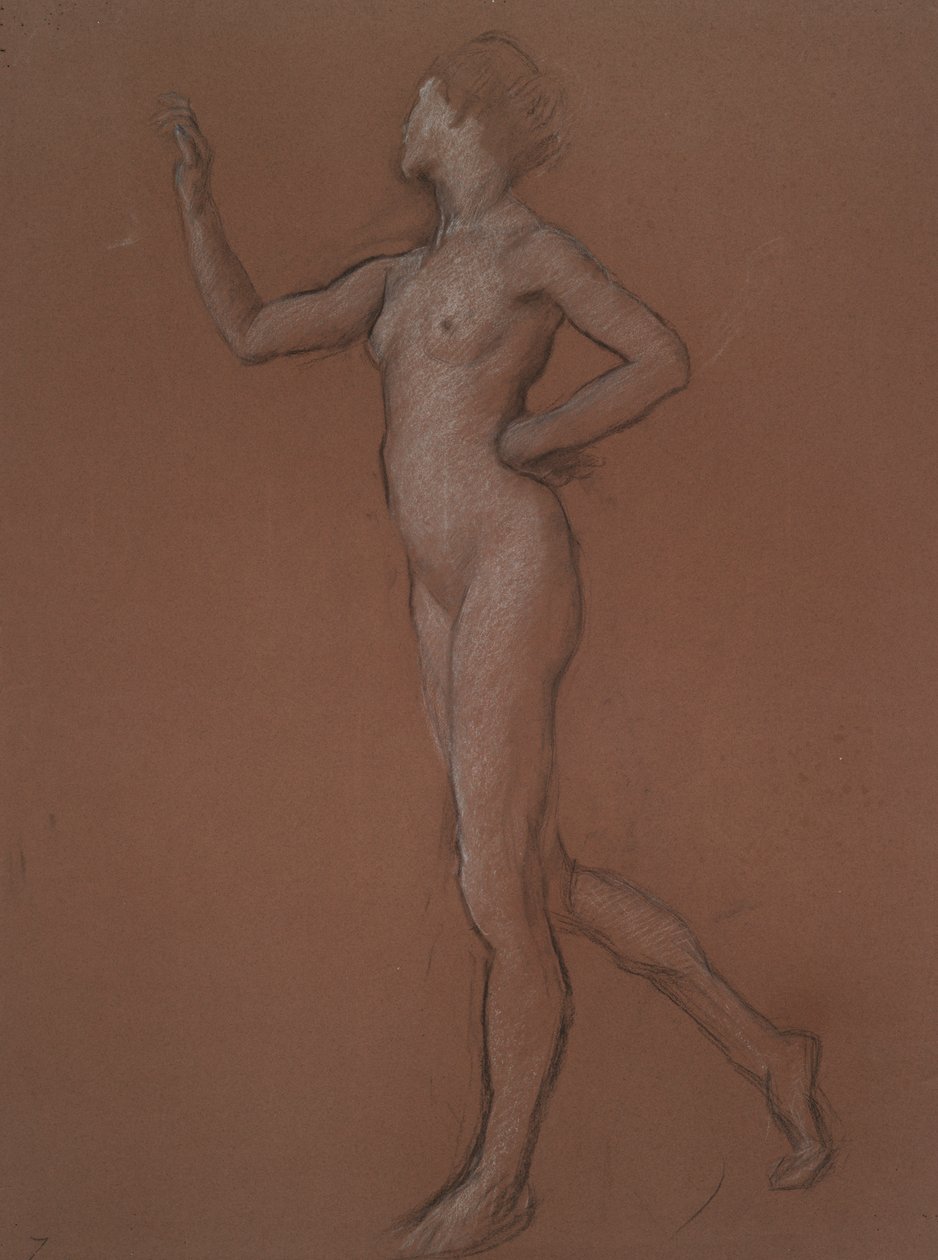 Studie pro postavu 7 hodin ráno od Edwin Austin Abbey