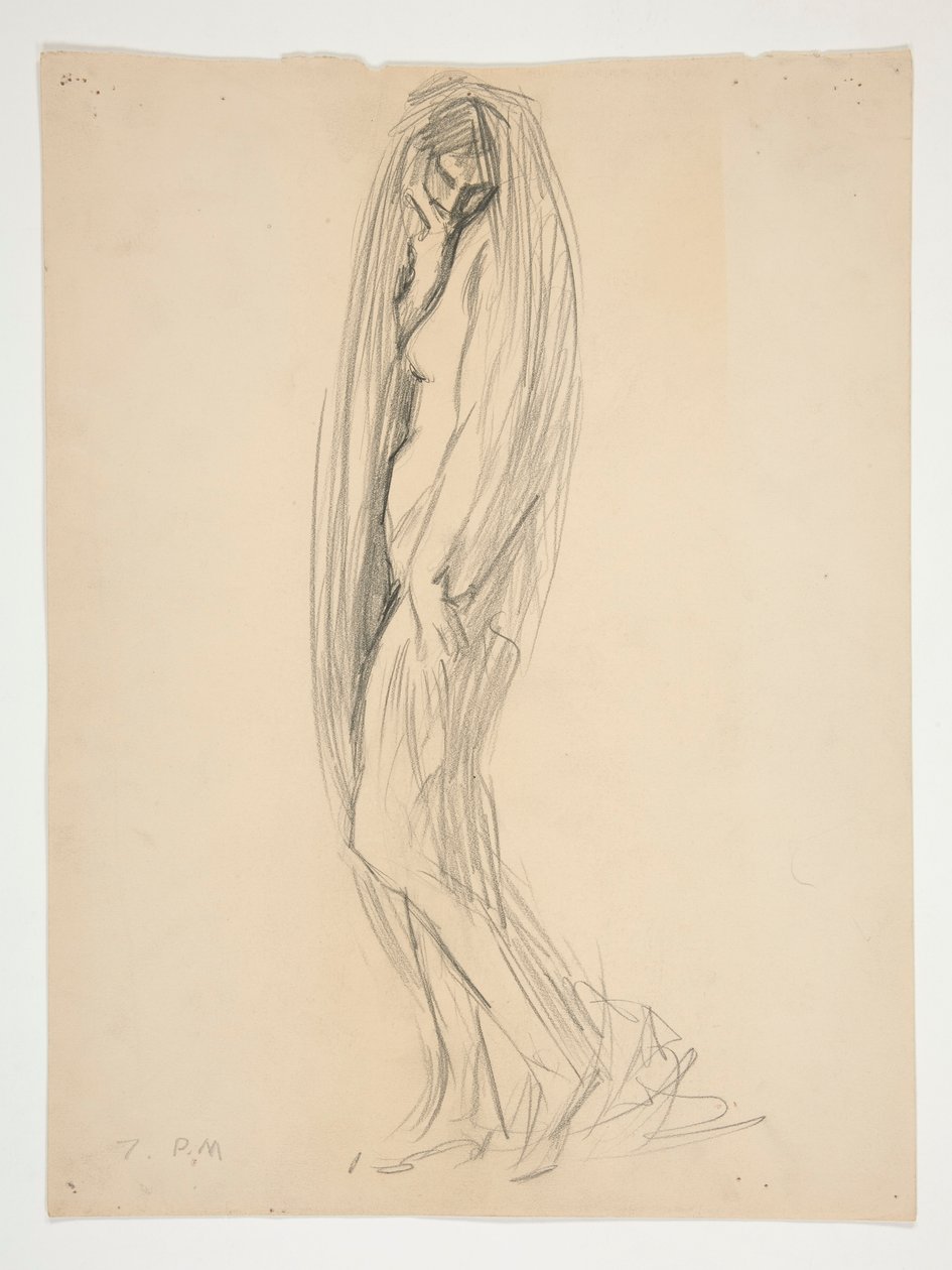 Studie pro postavu 19 hodin pro od Edwin Austin Abbey