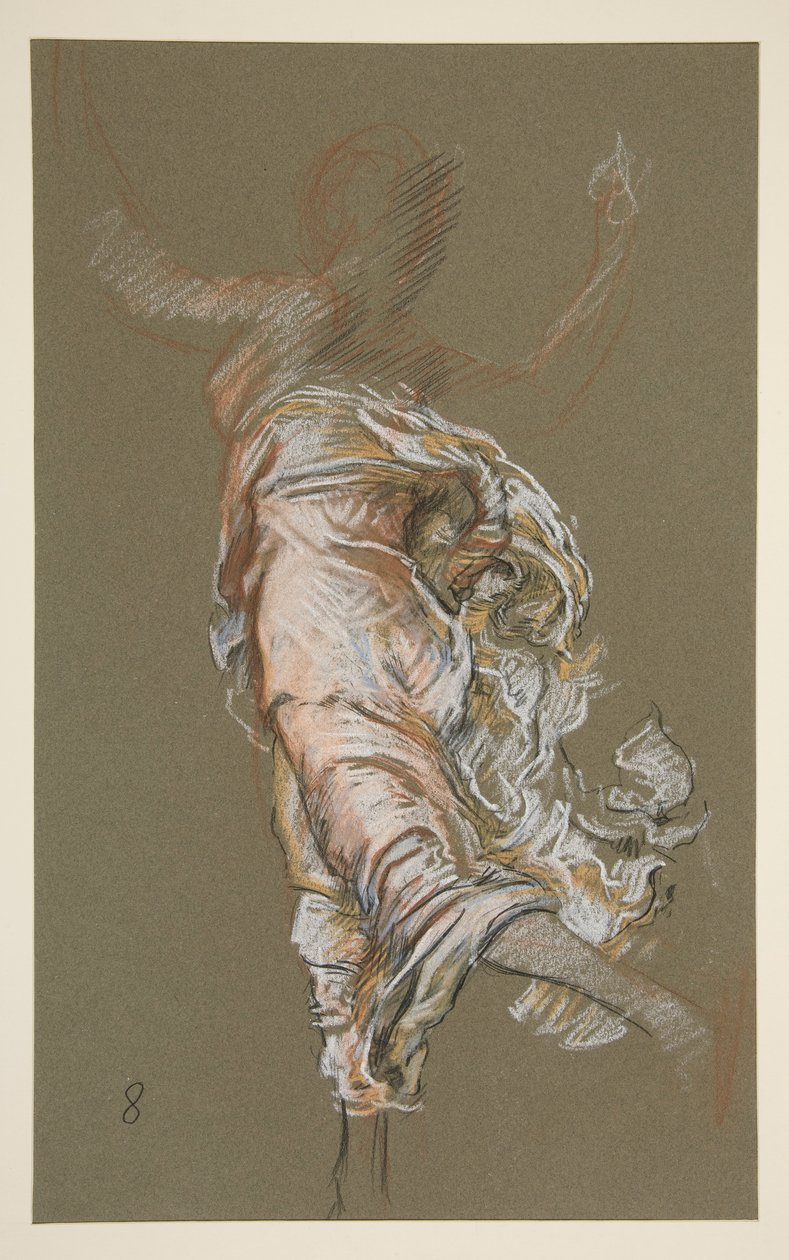 Studie pro postavu 8 hodin ráno od Edwin Austin Abbey