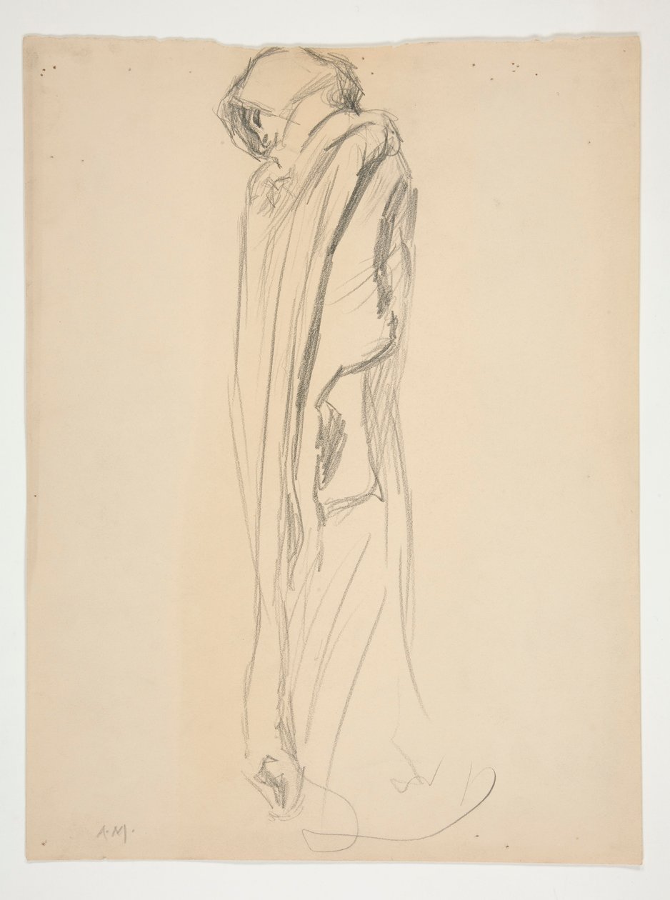 Studie pro postavu 21:00 in od Edwin Austin Abbey