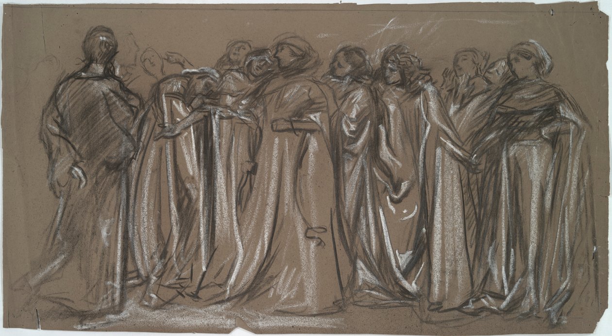Studium pro zajaté ctnosti, studium postavy pro od Edwin Austin Abbey
