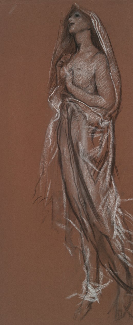 Studie pro postavu 4 hodiny ráno(?) v od Edwin Austin Abbey