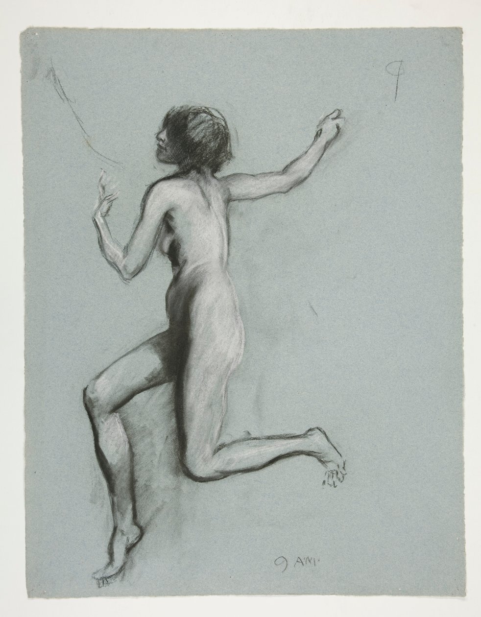 Studie pro postavu 9 hodin ráno od Edwin Austin Abbey