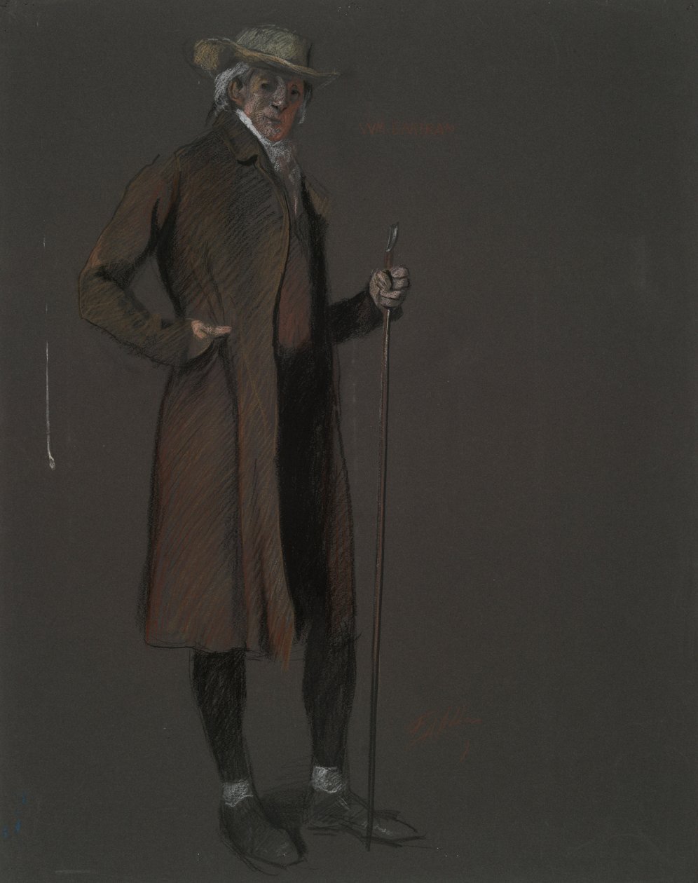 Studie k postavě Johna Bartrama, in od Edwin Austin Abbey