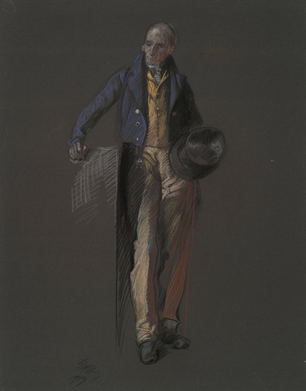 Studie k postavě Stephana Girarda, in od Edwin Austin Abbey