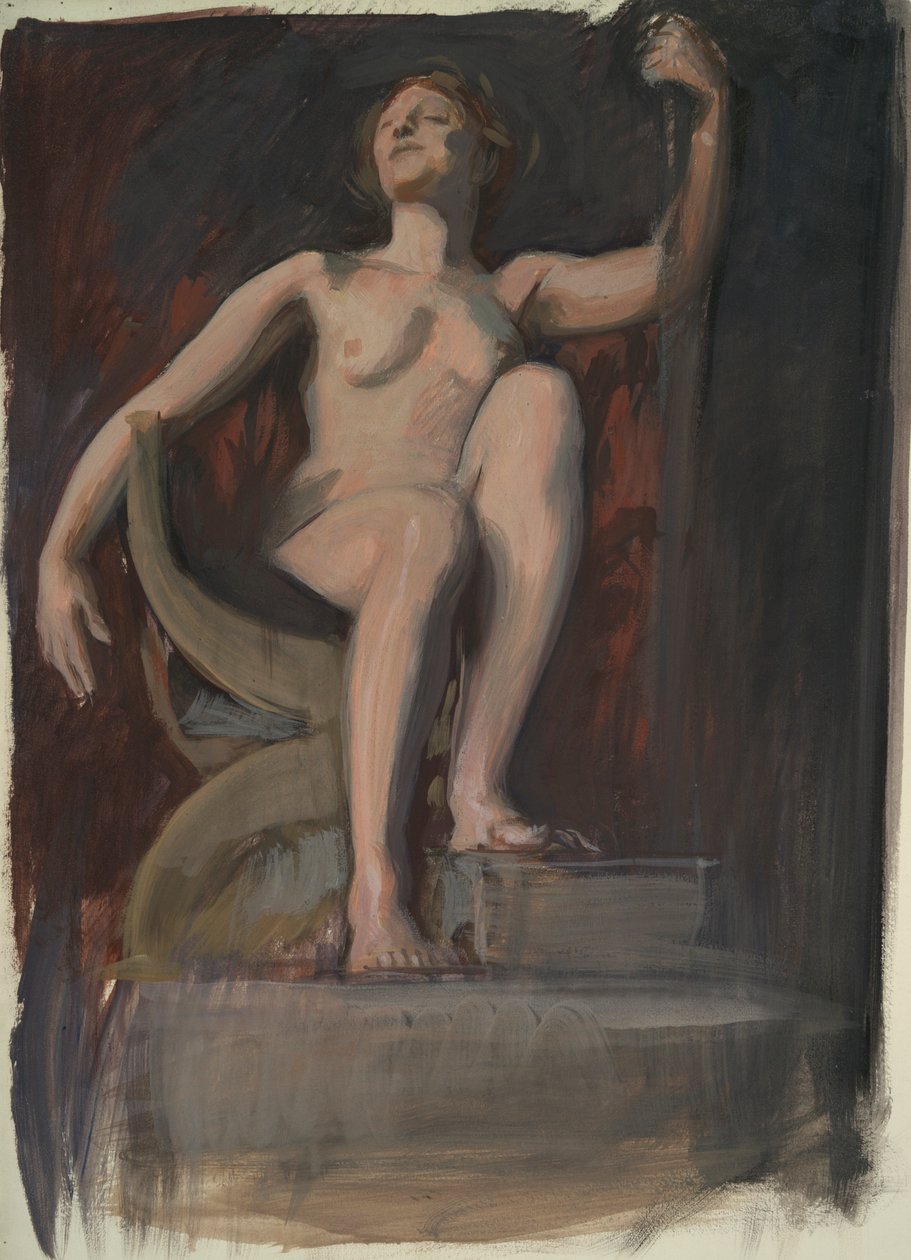 Studie k postavě Génia z Pensylvánie v od Edwin Austin Abbey