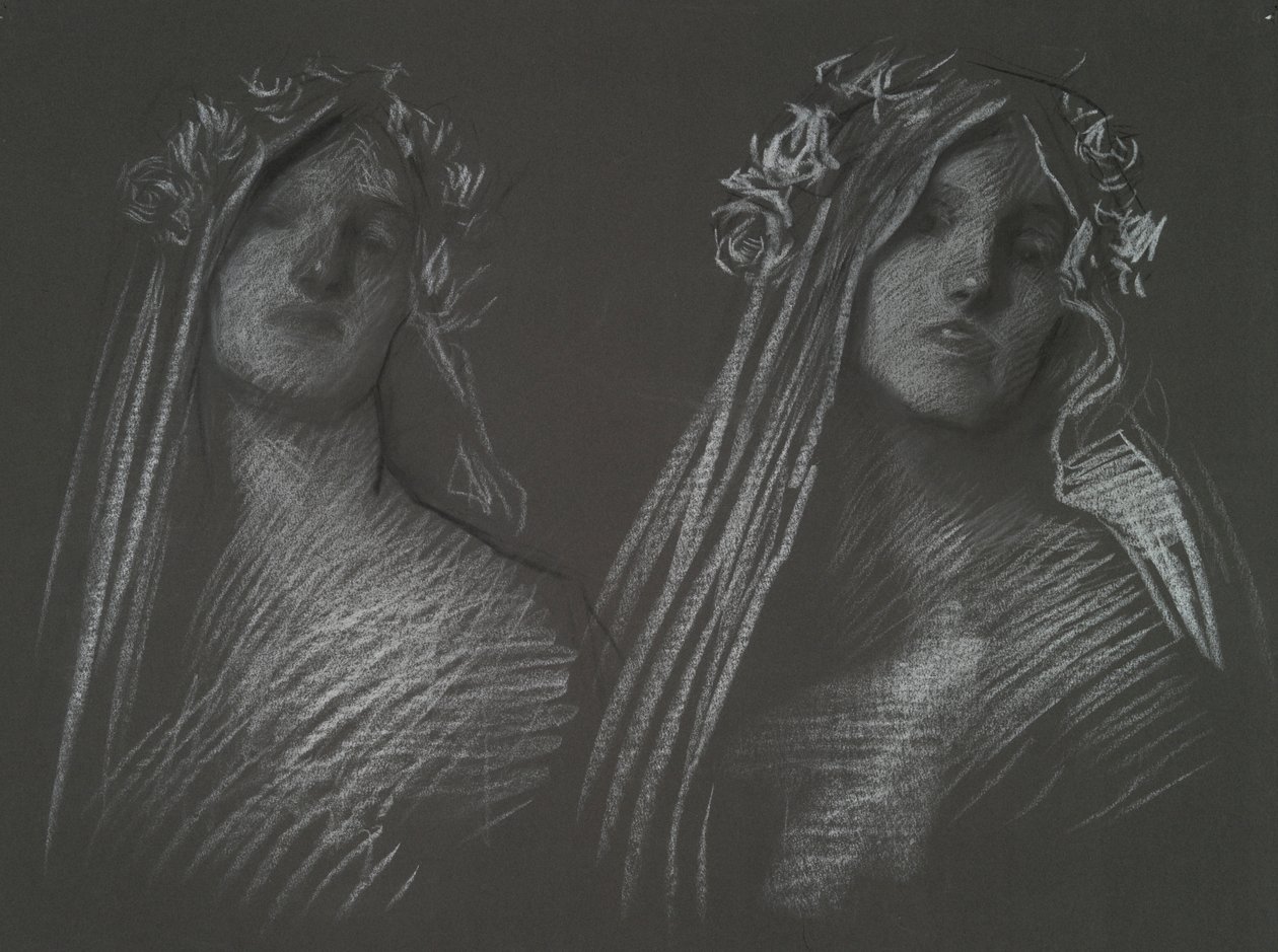 Studie pro hlavu Blanchefleur pro od Edwin Austin Abbey