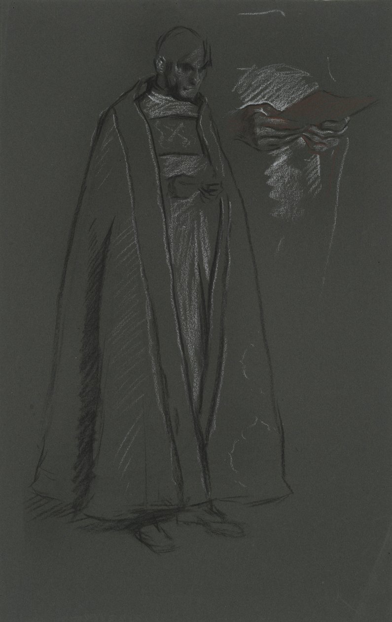 Studie biskupa pro korunovaci Edwarda VII od Edwin Austin Abbey